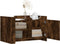 vidaXL - Salontafel - 80x50x50 - cm - bewerkt - hout - gerookt - eikenkleurig