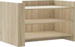 vidaXL - Salontafel - 80x50x50 - cm - bewerkt - hout - sonoma - eikenkleurig