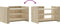 vidaXL - Salontafel - 80x50x50 - cm - bewerkt - hout - sonoma - eikenkleurig