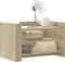 vidaXL - Salontafel - 80x50x50 - cm - bewerkt - hout - sonoma - eikenkleurig