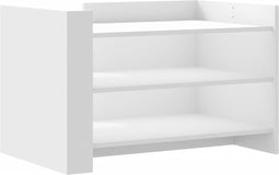 vidaXL - Salontafel - 80x50x50 - cm - bewerkt - hout - wit