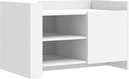 vidaXL - Salontafel - 80x50x50 - cm - bewerkt - hout - wit