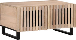 vidaXL - Salontafel - 80x51x40 - cm - massief - mangohout - wit
