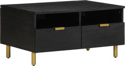 vidaXL - Salontafel - 80x54x40 - cm - bewerkt - hout - zwart