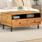 vidaXL - Salontafel - 80x54x40 - cm - massief - acaciahout