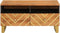 vidaXL - Salontafel - 80x54x40 - cm - massief - mangohout - bruin - en - zwart