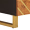 vidaXL - Salontafel - 80x54x40 - cm - massief - mangohout - bruin - en - zwart