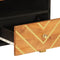 vidaXL - Salontafel - 80x54x40 - cm - massief - mangohout - bruin - en - zwart