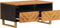 vidaXL - Salontafel - 80x54x40 - cm - massief - mangohout - bruin - en - zwart