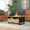 vidaXL - Salontafel - 80x54x40 - cm - massief - mangohout - en - bewerkt - hout