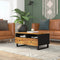 vidaXL - Salontafel - 80x54x40 - cm - massief - mangohout - en - bewerkt - hout