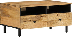 vidaXL - Salontafel - 80x54x40 - cm - massief - mangohout