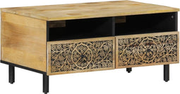vidaXL - Salontafel - 80x54x40 - cm - massief - mangohout