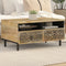 vidaXL - Salontafel - 80x54x40 - cm - massief - mangohout