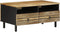 vidaXL - Salontafel - 80x54x40 - cm - massief - ruw - mangohout - zwart