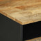 vidaXL - Salontafel - 80x54x40 - cm - massief - ruw - mangohout - zwart