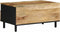 vidaXL - Salontafel - 80x54x40 - cm - massief - ruw - mangohout - zwart