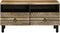 vidaXL - Salontafel - 80x54x40 - cm - massief - ruw - mangohout - zwart