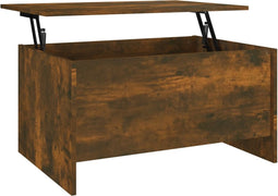 vidaXL - Salontafel - 80x55,5x41,5 - cm - bewerkt - hout - gerookt - eikenkleurig