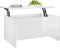 vidaXL - Salontafel - 80x55,5x41,5 - cm - bewerkt - hout - hoogglans - wit