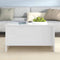vidaXL - Salontafel - 80x55,5x41,5 - cm - bewerkt - hout - hoogglans - wit