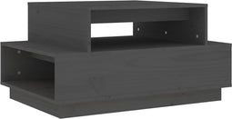 vidaXL - Salontafel - 80x55x40,5 - cm - massief - grenenhout - grijs