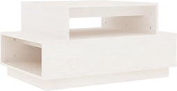 vidaXL - Salontafel - 80x55x40,5 - cm - massief - grenenhout - wit
