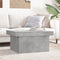 vidaXL - Salontafel - 80x55x40 - cm - bewerkt - hout - betongrijs