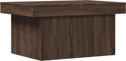 vidaXL - Salontafel - 80x55x40 - cm - bewerkt - hout - bruin - eikenkleurig