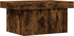 vidaXL - Salontafel - 80x55x40 - cm - bewerkt - hout - gerookt - eikenkleurig