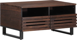 vidaXL - Salontafel - 80x55x40 - cm - massief - mangohout - bruin