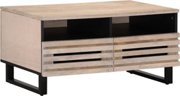 vidaXL - Salontafel - 80x55x40 - cm - massief - mangohout