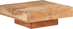vidaXL - Salontafel - 80x80x28 - cm - massief - acaciahout