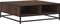 vidaXL - Salontafel - 80x80x30 - cm - bewerkt - hout - en - metaal - bruin - eikenkleur