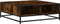 vidaXL - Salontafel - 80x80x30 - cm - bewerkt - hout - en - metaal - gerookt - eiken
