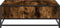 vidaXL - Salontafel - 80x80x30 - cm - bewerkt - hout - en - metaal - gerookt - eiken