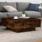 vidaXL - Salontafel - 80x80x31 - cm - bewerkt - hout - gerookt - eikenkleurig