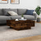 vidaXL - Salontafel - 80x80x31 - cm - bewerkt - hout - gerookt - eikenkleurig