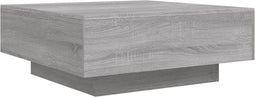 vidaXL - Salontafel - 80x80x31 - cm - bewerkt - hout - grijs - sonoma - eikenkleurig