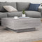 vidaXL - Salontafel - 80x80x31 - cm - bewerkt - hout - grijs - sonoma - eikenkleurig
