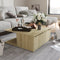 vidaXL - Salontafel - 80x80x31 - cm - bewerkt - hout - sonoma - eikenkleurig