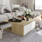 vidaXL - Salontafel - 80x80x31 - cm - bewerkt - hout - wit - en - sonoma - eikenkleurig