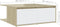 vidaXL - Salontafel - 80x80x31 - cm - bewerkt - hout - wit - en - sonoma - eikenkleurig