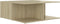 vidaXL - Salontafel - 80x80x31 - cm - bewerkt - hout - wit - en - sonoma - eikenkleurig