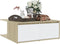vidaXL - Salontafel - 80x80x31 - cm - bewerkt - hout - wit - en - sonoma - eikenkleurig