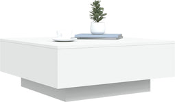 vidaXL - Salontafel - 80x80x31 - cm - spaanplaat - wit