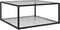 vidaXL - Salontafel - 80x80x35 - cm - gehard - glas - transparant