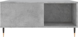 vidaXL - Salontafel - 80x80x36,5 - cm - bewerkt - hout - betongrijs