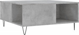 vidaXL - Salontafel - 80x80x36,5 - cm - bewerkt - hout - betongrijs