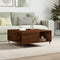 vidaXL - Salontafel - 80x80x36,5 - cm - bewerkt - hout - bruin - eikenkleur